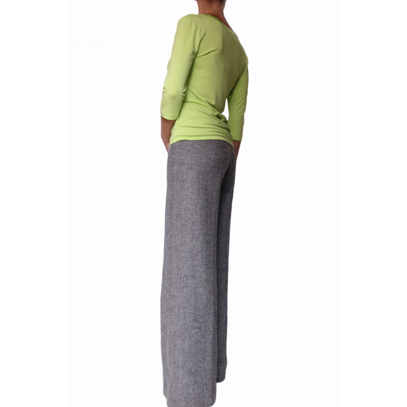 Футболка с круглым вырезом, декорированная стразами Swarovski