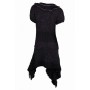 Кардиган черный с ассиметричным подолом и тройным воланом